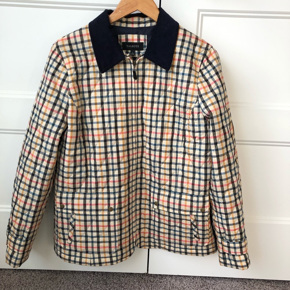 Talbots plaid coat